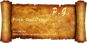 Poth Gyöngyi névjegykártya