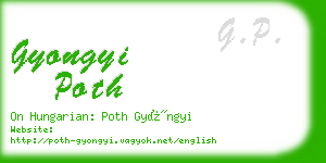 gyongyi poth business card